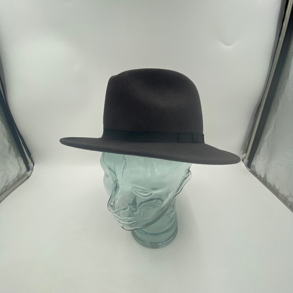 Country Gentleman Mens Med Wilton Fedora Hat Brown Wool LiteFelt Water Repellent
